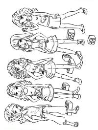 Andrea, Emma, Mia, Olivia και Stephanie φίλες Lego