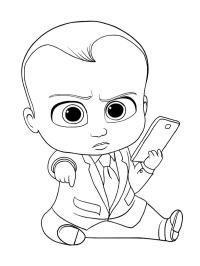 Boss baby με κινητό τηλέφωνο