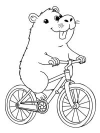 Ο Capybara στο ποδήλατο