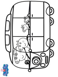 Οικογένεια Peppa Pig στο λεωφορείο