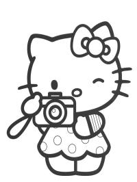 Η Hello Kitty βγάζει φωτογραφία