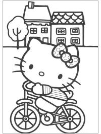 Η Hello Kitty στο ποδήλατο