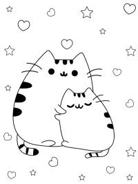 Pusheen με έναν φίλο