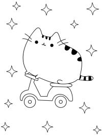 Pusheen στο ποδήλατο