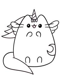 Pusheen ως μονόκερος