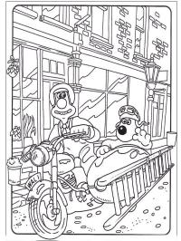 Ο Wallace και ο Gromit σε μοτοσικλέτα