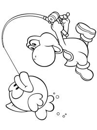 Ο Yoshi πιάνει τον Cheep Cheep