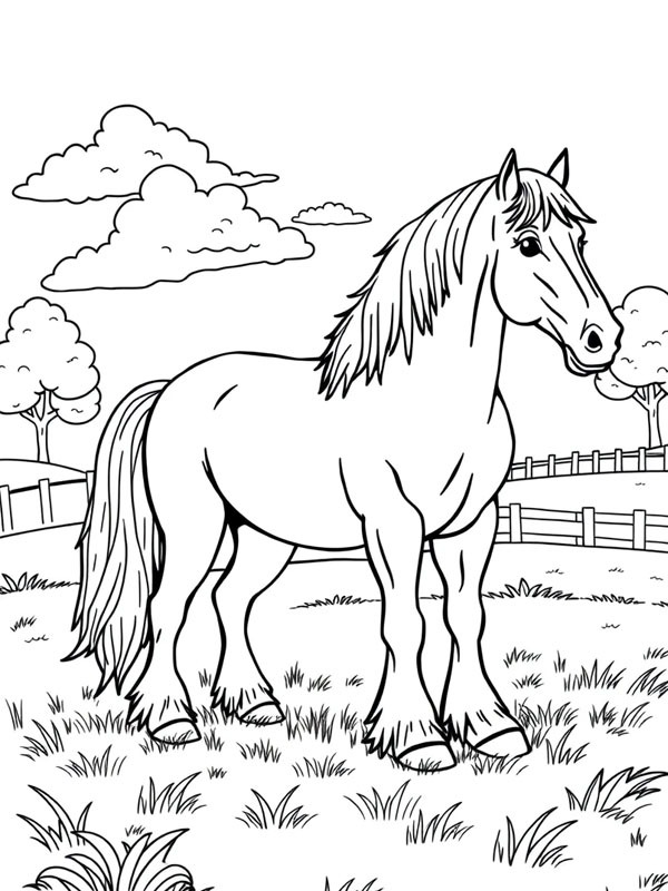 Άλογο Clydesdale ζωγραφική Άλογο Clydesdale ζωγραφική