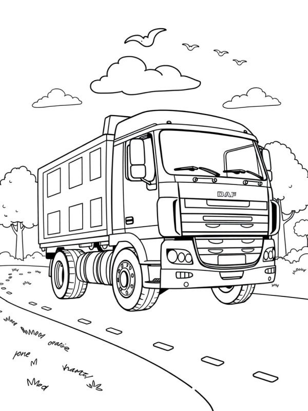 Φορτηγό DAF ζωγραφική Φορτηγό DAF ζωγραφική