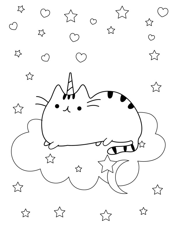 Μονόκερος Pusheen ζωγραφική Μονόκερος Pusheen ζωγραφική