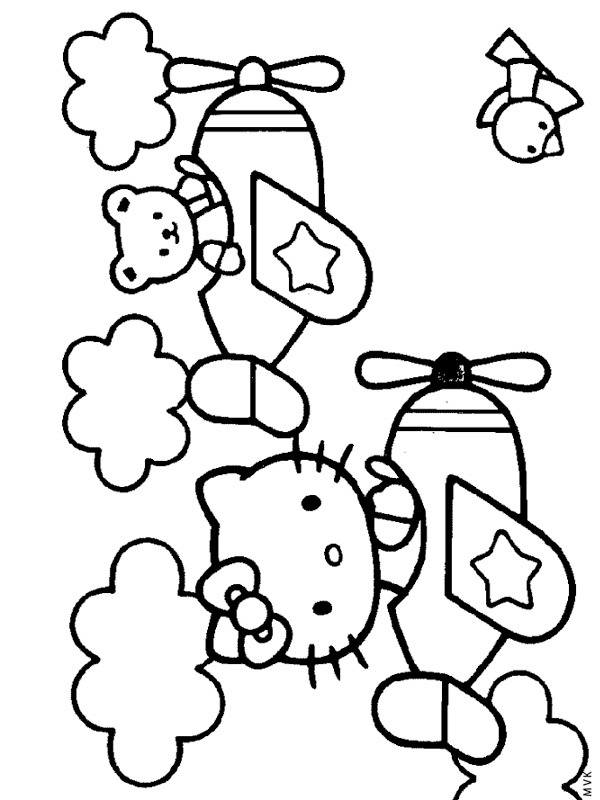 Η Hello Kitty στο αεροπλάνο ζωγραφική Η Hello Kitty στο αεροπλάνο ζωγραφική