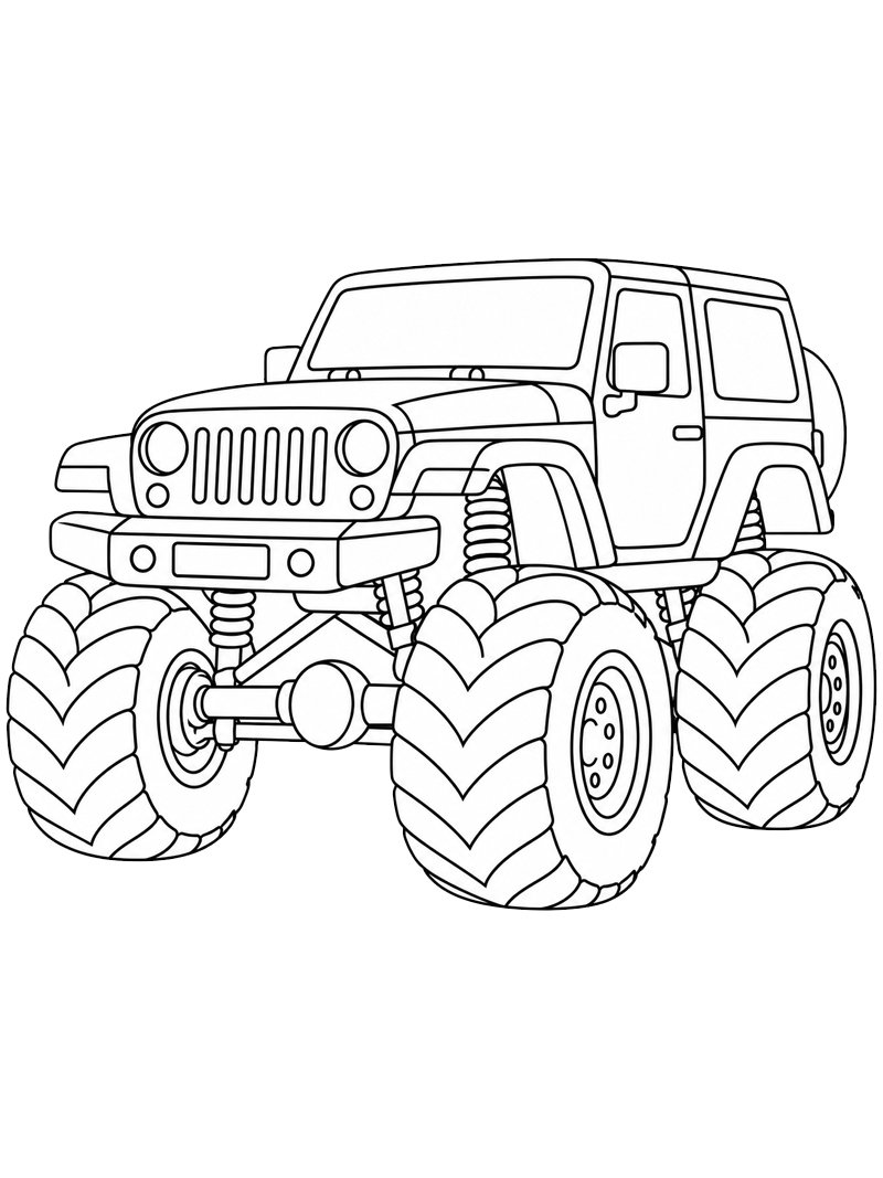 Monster truck Jeep ζωγραφική Monster truck Jeep ζωγραφική