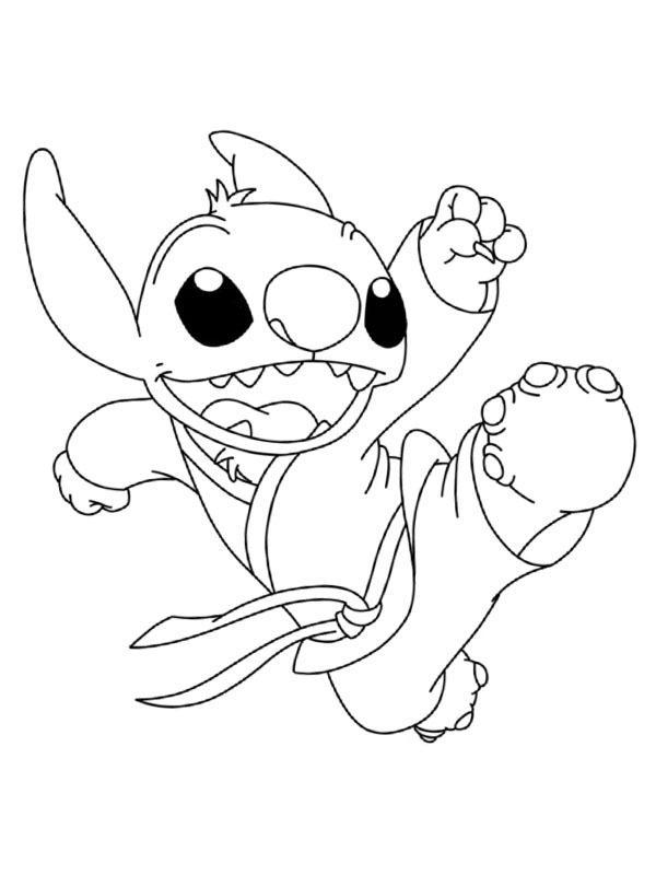 Karate Stitch ζωγραφική Karate Stitch ζωγραφική