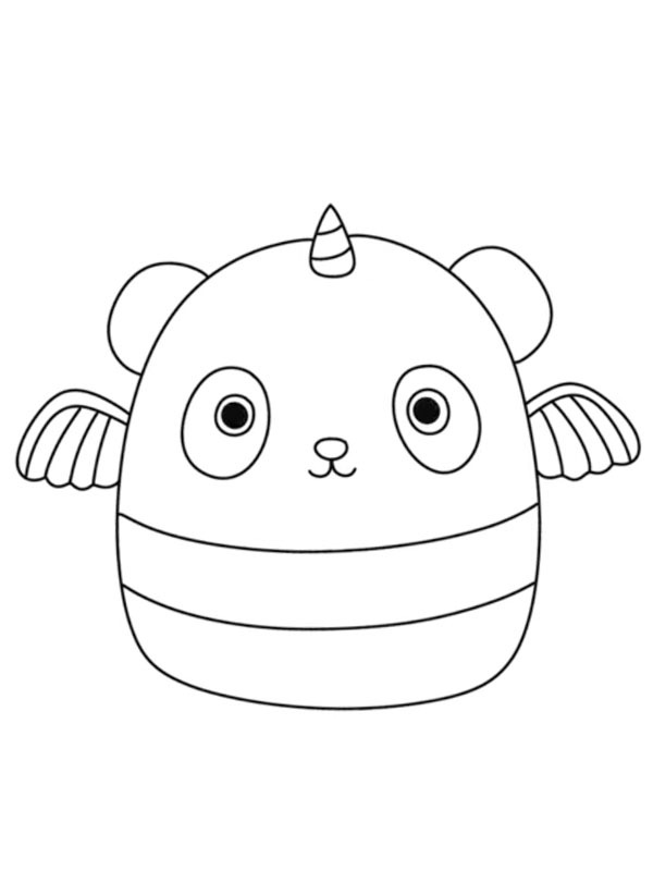 Pandacorn Kayce Squishmallows ζωγραφική Pandacorn Kayce Squishmallows ζωγραφική