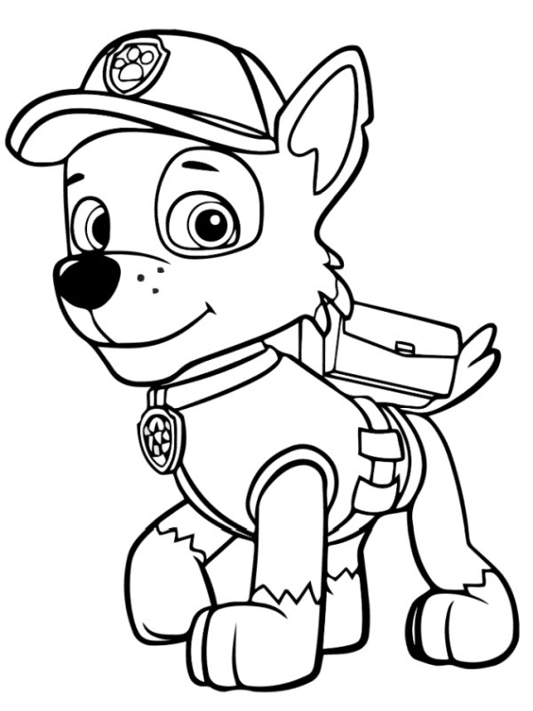Paw Patrol Rocky ζωγραφική Paw Patrol Rocky ζωγραφική