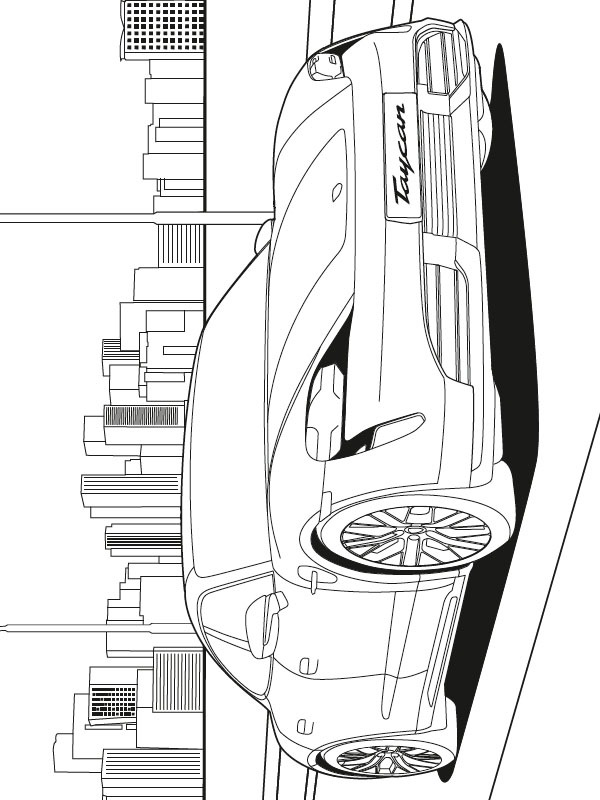 Porsche Taycan ζωγραφική Porsche Taycan ζωγραφική