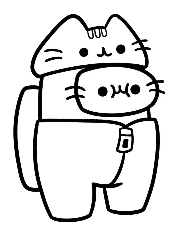Pusheen Among Us ζωγραφική Pusheen Among Us ζωγραφική