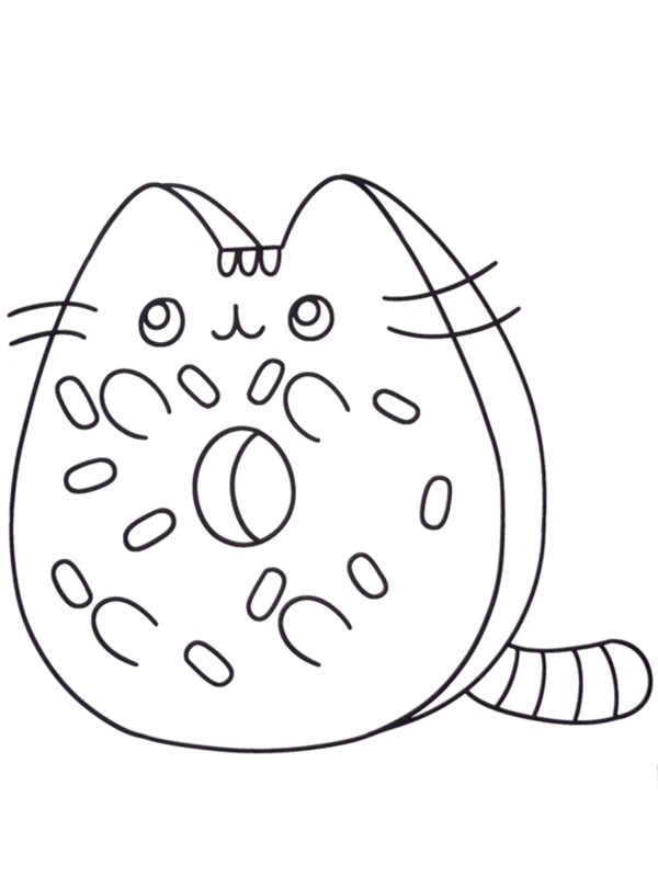 Pusheen ντόνατ ζωγραφική Pusheen ντόνατ ζωγραφική