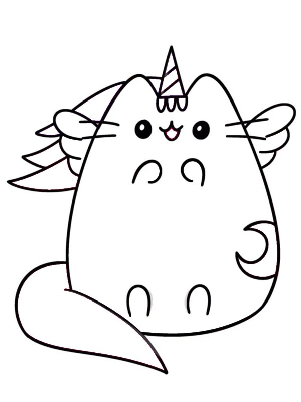 Pusheen ως μονόκερος ζωγραφική Pusheen ως μονόκερος ζωγραφική