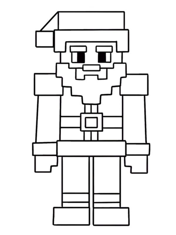 Άγιος Βασίλης Minecraft ζωγραφική Άγιος Βασίλης Minecraft ζωγραφική