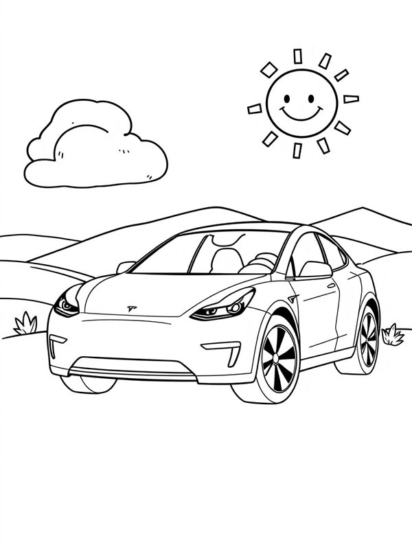 Tesla Model Q ζωγραφική Tesla Model Q ζωγραφική